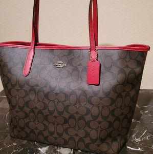 COACH Signature Leather Canvas New w Tags